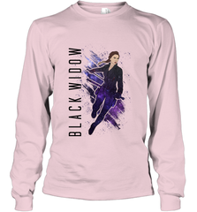 Avengers Endgame Black Widow Galaxy Painted Long Sleeve T-Shirt Long Sleeve T-Shirt - FordPhuMy
