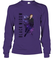 Avengers Endgame Black Widow Galaxy Painted Long Sleeve T-Shirt Long Sleeve T-Shirt - FordPhuMy