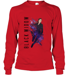 Avengers Endgame Black Widow Galaxy Painted Long Sleeve T-Shirt Long Sleeve T-Shirt - FordPhuMy