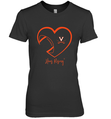Virginia Cavaliers Football Inside Heart  Team Women's Premium T-Shirt Women's Premium T-Shirt - FordPhuMy