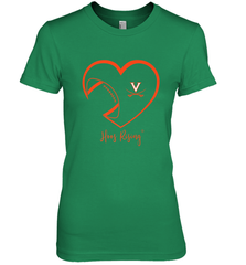 Virginia Cavaliers Football Inside Heart  Team Women's Premium T-Shirt Women's Premium T-Shirt - FordPhuMy