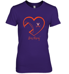 Virginia Cavaliers Football Inside Heart  Team Women's Premium T-Shirt Women's Premium T-Shirt - FordPhuMy