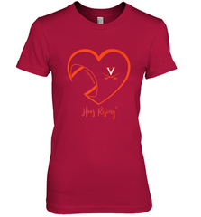Virginia Cavaliers Football Inside Heart  Team Women's Premium T-Shirt Women's Premium T-Shirt - FordPhuMy