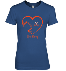 Virginia Cavaliers Football Inside Heart  Team Women's Premium T-Shirt Women's Premium T-Shirt - FordPhuMy