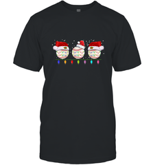 Three Baseball Balls Christmas Gift Santa Xmas lights Snow Men's T-Shirt Men's T-Shirt - FordPhuMy