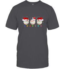 Three Baseball Balls Christmas Gift Santa Xmas lights Snow Men's T-Shirt Men's T-Shirt - FordPhuMy