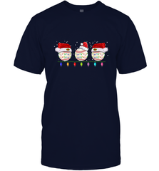 Three Baseball Balls Christmas Gift Santa Xmas lights Snow Men's T-Shirt Men's T-Shirt - FordPhuMy