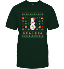 Christmas Baseball Snowman Reindeer In A Santa Hat Pajama Men's T-Shirt Men's T-Shirt - FordPhuMy