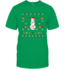 Christmas Baseball Snowman Reindeer In A Santa Hat Pajama Men's T-Shirt Men's T-Shirt - FordPhuMy