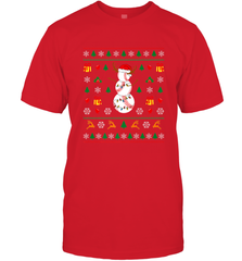 Christmas Baseball Snowman Reindeer In A Santa Hat Pajama Men's T-Shirt Men's T-Shirt - FordPhuMy