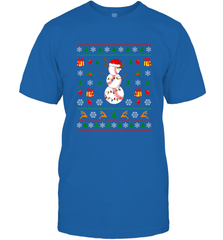 Christmas Baseball Snowman Reindeer In A Santa Hat Pajama Men's T-Shirt Men's T-Shirt - FordPhuMy