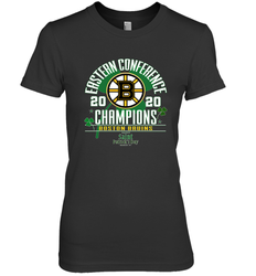 NHL ST PATRICK'S DAY Boston Bruins Fanatics 2020 Eastern Conference Champions Defensive Zone Women's Premium T-Shirt