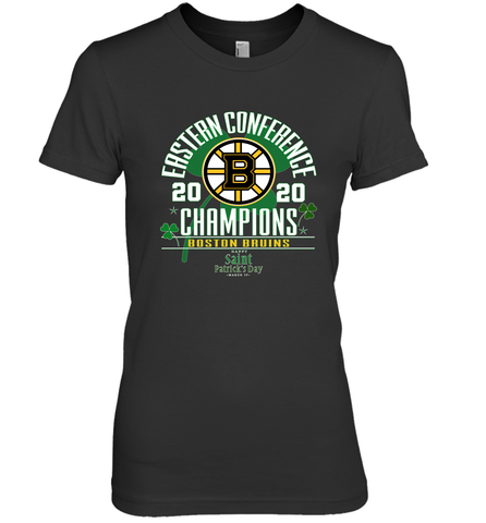NHL ST PATRICK'S DAY Boston Bruins Fanatics 2020 Eastern Conference Champions Defensive Zone Women's Premium T-Shirt Women's Premium T-Shirt / Black / XS Women's Premium T-Shirt - FordPhuMy