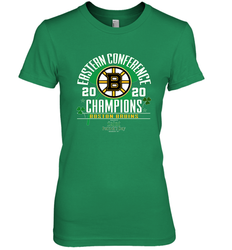 NHL ST PATRICK'S DAY Boston Bruins Fanatics 2020 Eastern Conference Champions Defensive Zone Women's Premium T-Shirt