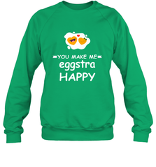 You Make Me Eggstra happy,Funny Valentine His and Her Couple Crewneck Sweatshirt Crewneck Sweatshirt - FordPhuMy