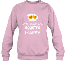 You Make Me Eggstra happy,Funny Valentine His and Her Couple Crewneck Sweatshirt Crewneck Sweatshirt - FordPhuMy