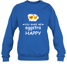 You Make Me Eggstra happy,Funny Valentine His and Her Couple Crewneck Sweatshirt Crewneck Sweatshirt - FordPhuMy