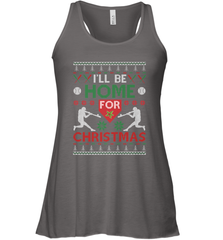I'll Be Home for Christmas Baseball Gift For Men Women Kids Women's Racerback Tank Women's Racerback Tank - FordPhuMy