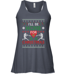 I'll Be Home for Christmas Baseball Gift For Men Women Kids Women's Racerback Tank Women's Racerback Tank - FordPhuMy