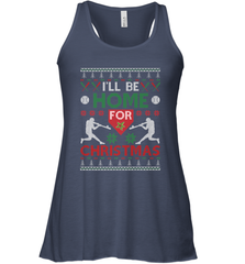 I'll Be Home for Christmas Baseball Gift For Men Women Kids Women's Racerback Tank Women's Racerback Tank - FordPhuMy