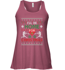 I'll Be Home for Christmas Baseball Gift For Men Women Kids Women's Racerback Tank Women's Racerback Tank - FordPhuMy