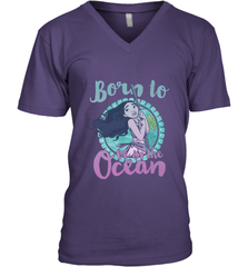 Disney Moana Born To Be In The Ocean Painted Men's V-Neck Men's V-Neck - FordPhuMy