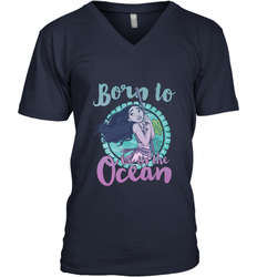 Disney Moana Born To Be In The Ocean Painted Men's V-Neck