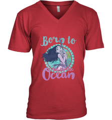 Disney Moana Born To Be In The Ocean Painted Men's V-Neck Men's V-Neck - FordPhuMy