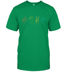 Love ASL Sign language Alphabet Valentines Day Gift idea Men's T-Shirt Men's T-Shirt - FordPhuMy