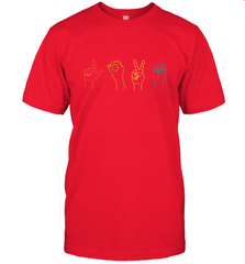 Love ASL Sign language Alphabet Valentines Day Gift idea Men's T-Shirt Men's T-Shirt - FordPhuMy