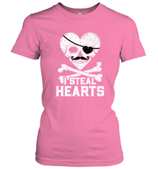 I Steal Hearts Valentine's Day Pirate Skull Art Graphics Women's T-Shirt Women's T-Shirt - FordPhuMy