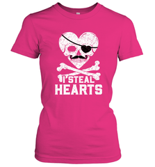 I Steal Hearts Valentine's Day Pirate Skull Art Graphics Women's T-Shirt Women's T-Shirt - FordPhuMy