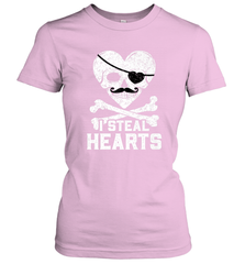 I Steal Hearts Valentine's Day Pirate Skull Art Graphics Women's T-Shirt Women's T-Shirt - FordPhuMy