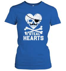 I Steal Hearts Valentine's Day Pirate Skull Art Graphics Women's T-Shirt Women's T-Shirt - FordPhuMy