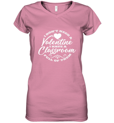 Valentine's Day Teacher School classroom Art Heart Lover Women's V-Neck T-Shirt Women's V-Neck T-Shirt - FordPhuMy