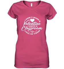 Valentine's Day Teacher School classroom Art Heart Lover Women's V-Neck T-Shirt Women's V-Neck T-Shirt - FordPhuMy