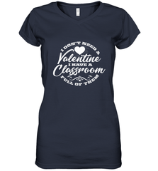 Valentine's Day Teacher School classroom Art Heart Lover Women's V-Neck T-Shirt Women's V-Neck T-Shirt - FordPhuMy