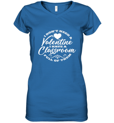 Valentine's Day Teacher School classroom Art Heart Lover Women's V-Neck T-Shirt Women's V-Neck T-Shirt - FordPhuMy