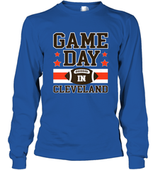NFL Cleveland Game Day Football Home Team Colors Long Sleeve T-Shirt Long Sleeve T-Shirt - FordPhuMy