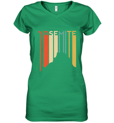 Yosemite National Park Retro Half Dome El Capitan Cali Women's V-Neck T-Shirt Women's V-Neck T-Shirt - FordPhuMy