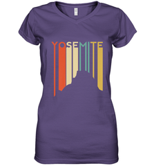 Yosemite National Park Retro Half Dome El Capitan Cali Women's V-Neck T-Shirt Women's V-Neck T-Shirt - FordPhuMy