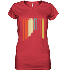 Yosemite National Park Retro Half Dome El Capitan Cali Women's V-Neck T-Shirt Women's V-Neck T-Shirt - FordPhuMy