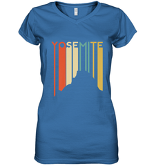 Yosemite National Park Retro Half Dome El Capitan Cali Women's V-Neck T-Shirt Women's V-Neck T-Shirt - FordPhuMy
