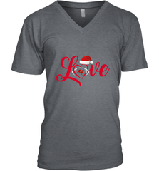 NFL Tampa Bay Buccaneers Logo Christmas Santa Hat Love Heart Football Team Men's V-Neck Men's V-Neck - FordPhuMy