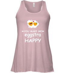 You Make Me Eggstra happy,Funny Valentine His and Her Couple Women's Racerback Tank Women's Racerback Tank - FordPhuMy