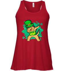 Dabbing Irish Terrier Dog Leprechaun St Patricks Day Ireland Women's Racerback Tank