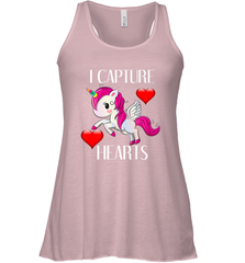 Girls Valentine's Day Unicorn I Capture Hearts Kids Gift Women's Racerback Tank Women's Racerback Tank - FordPhuMy