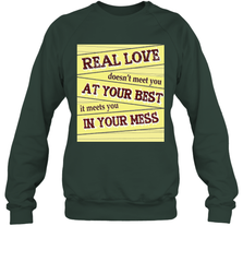 Real love funny quotes for valentine (2) Crewneck Sweatshirt Crewneck Sweatshirt - FordPhuMy