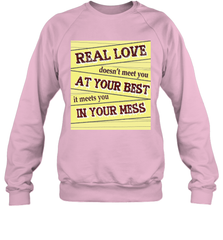 Real love funny quotes for valentine (2) Crewneck Sweatshirt Crewneck Sweatshirt - FordPhuMy