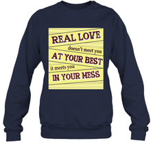 Real love funny quotes for valentine (2) Crewneck Sweatshirt Crewneck Sweatshirt - FordPhuMy
